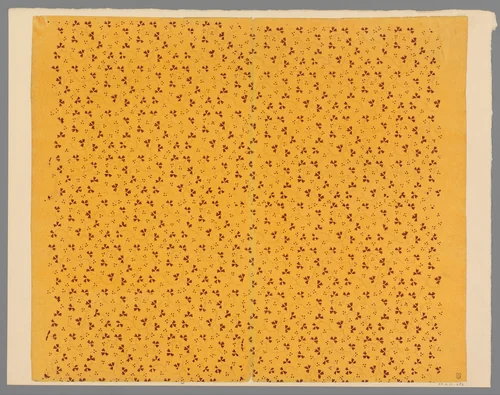 Blad met strooipatroon van bladmotief verbonden met ranken van punten by anonymous, other, 1800-1900