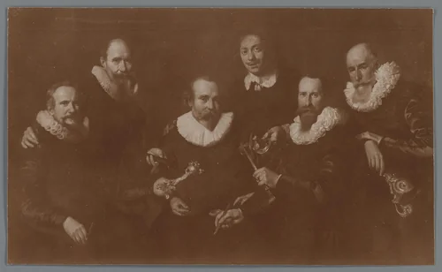 Fotoreproductie van schilderij De Amsterdamse zilversmeden van Thomas de Keyser by anonymous, photograph, 1890-1920