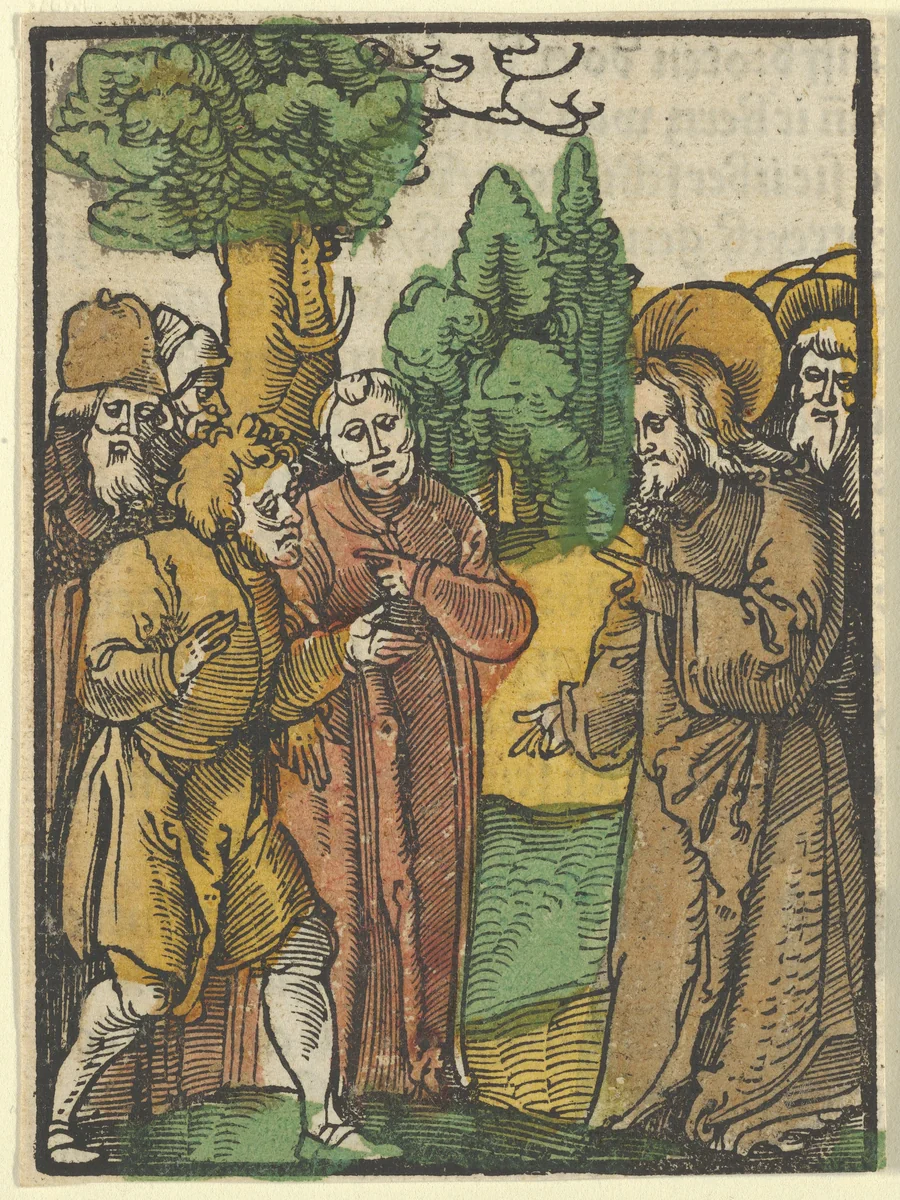 Christ and the Pharisees, from Das Plenarium by Hans Schäufelein, print, 1517