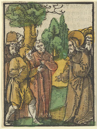 Christ and the Pharisees, from Das Plenarium by Hans Schäufelein, print, 1517