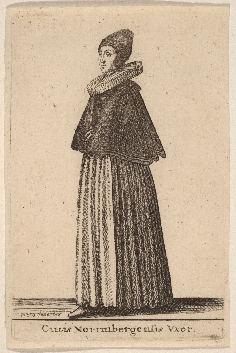 Ciuis Norimbergensis Vxor by Wenceslaus Hollar, print, 1643