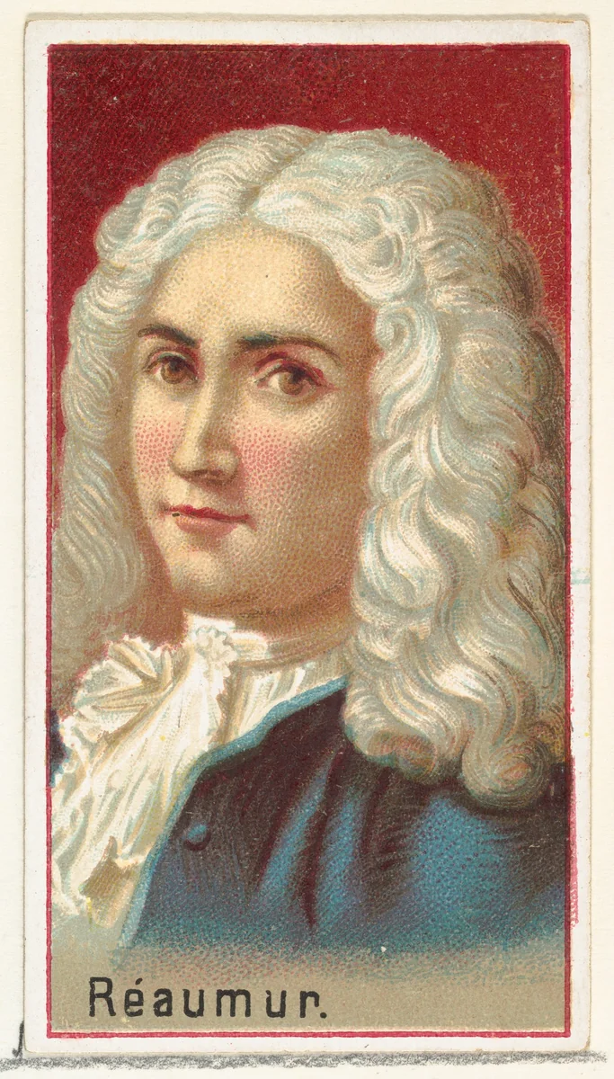 René Antoine Ferchault de Réaumur, printer's sample for the World's Inventors souvenir album (A25) for Allen & Ginter Cigarettes by Allen & Ginter, print, 1888