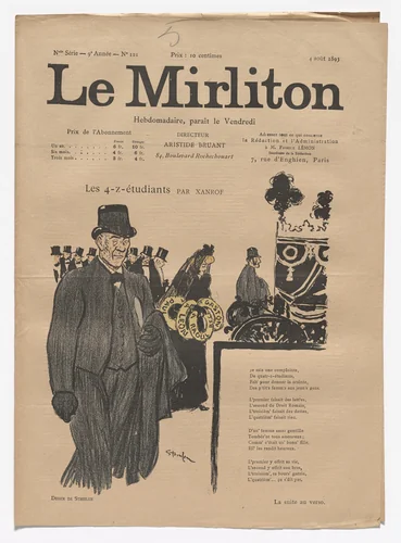 Le Mirliton, no. 121 by Théophile-Alexandre Steinlen, periodical, 1893