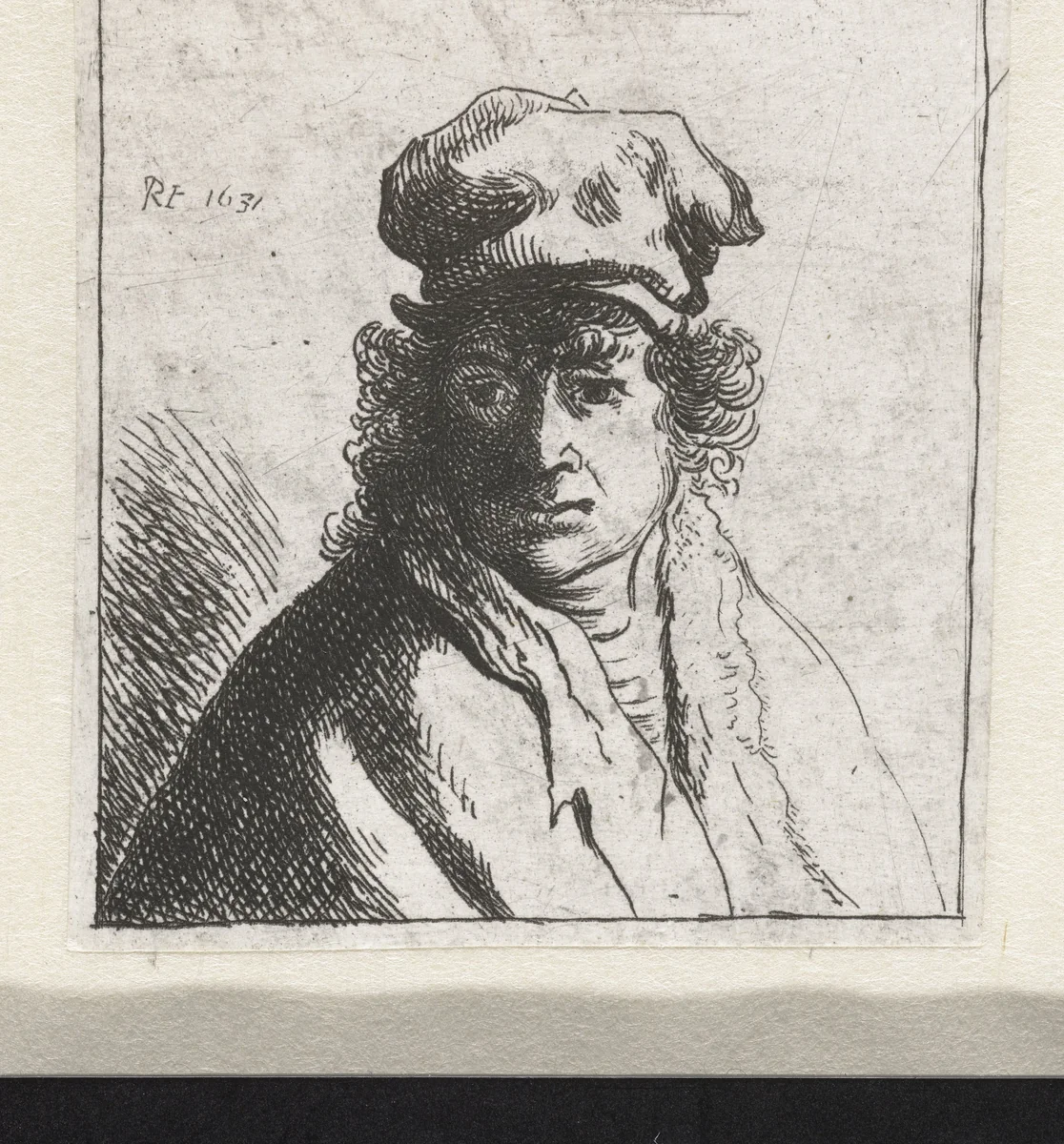 Young man in cap: bust by Pierre François Basan, print, 1807-1808