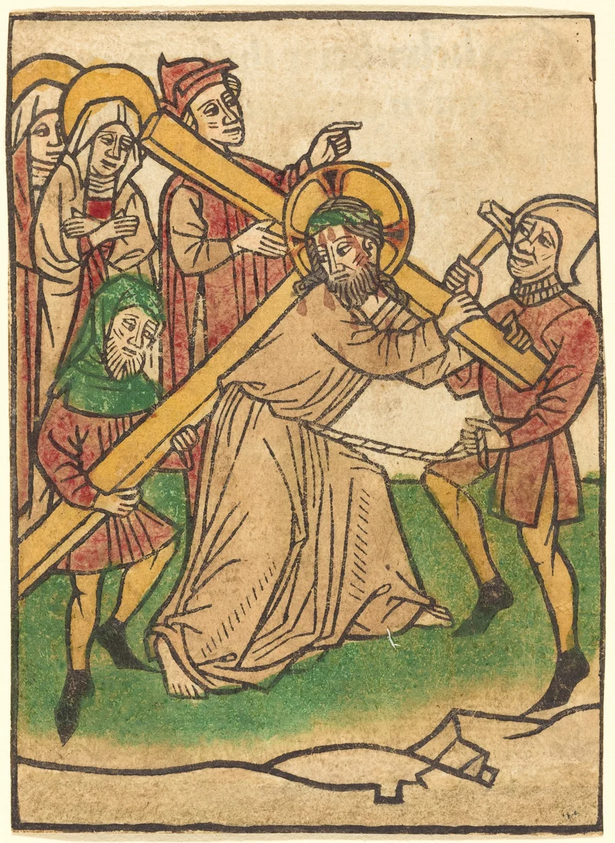 The Carrying of the Cross by Ludwig of Ulm, print, 1390-1510