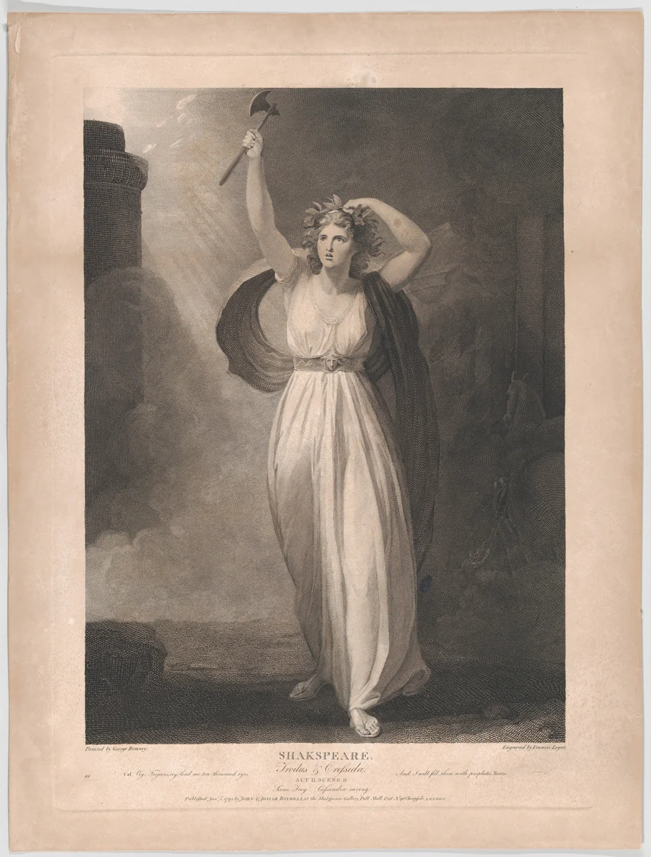 Cassandra Raving (Shakespeare, Troilus and Cressida, Act 2, Scene 2) by Francis Legat, print, 1795-1852