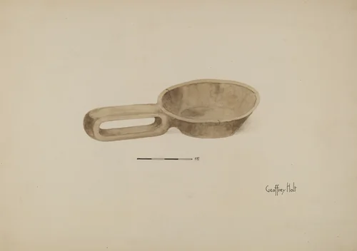 Old Wood Ladle by Geoffrey Holt, index of american design, 1935-1942