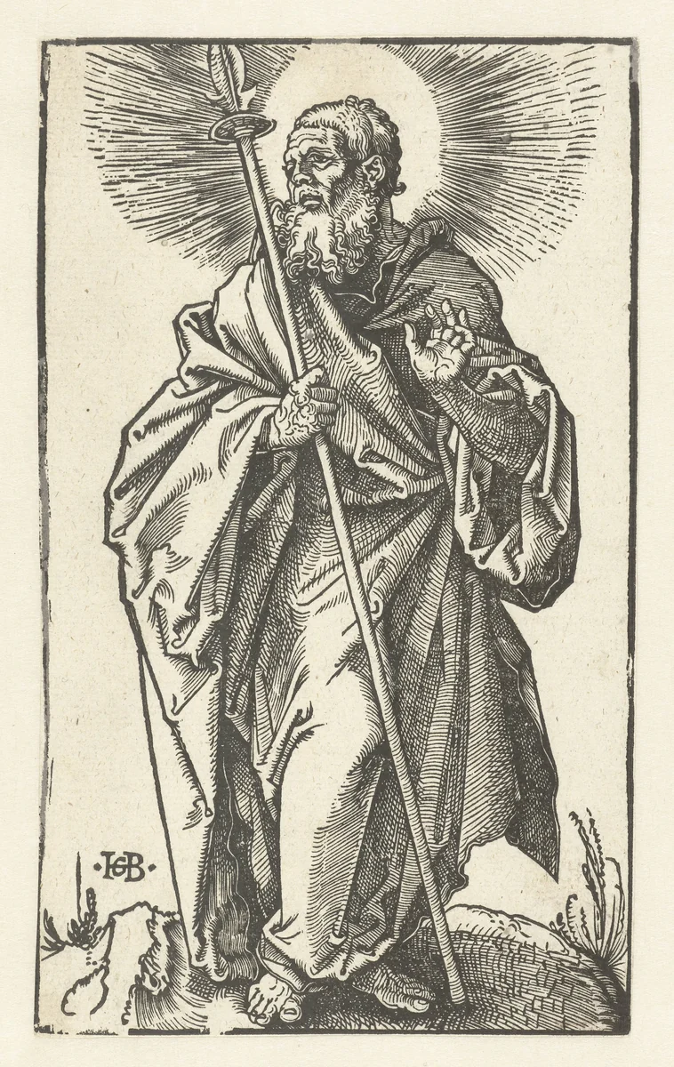 Tomas met speer by Unknown, print, 1519