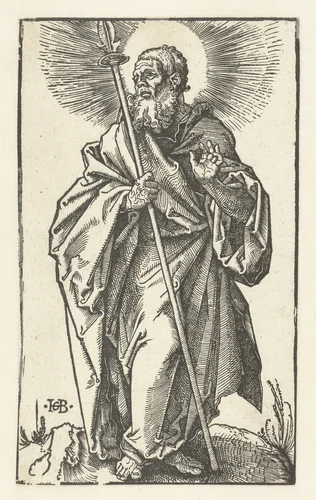 Tomas met speer by Unknown, print, 1519