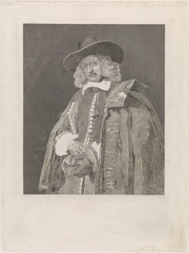 Portret van Jan Six by Johann Wilhelm Kaiser, print, 1823-1853