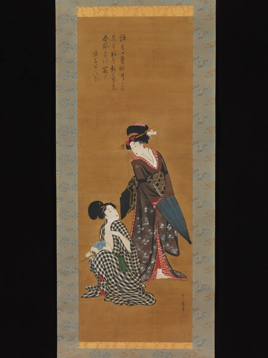 Two Beauties by Kitagawa Utamaro (喜多川歌麿), painting, 1791-1814