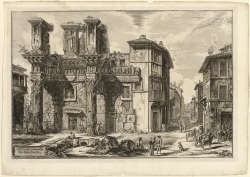 View of the Remains of the Forum of Nerva, from Views of Rome by Giovanni Battista Piranesi, print, 1770