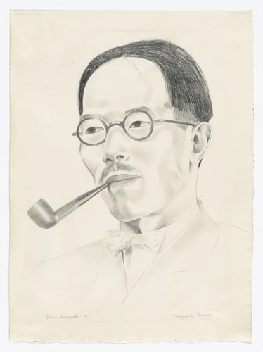 Portrait of Yasuo Kuniyoshi by Marguerite Zorach, drawing, 1927