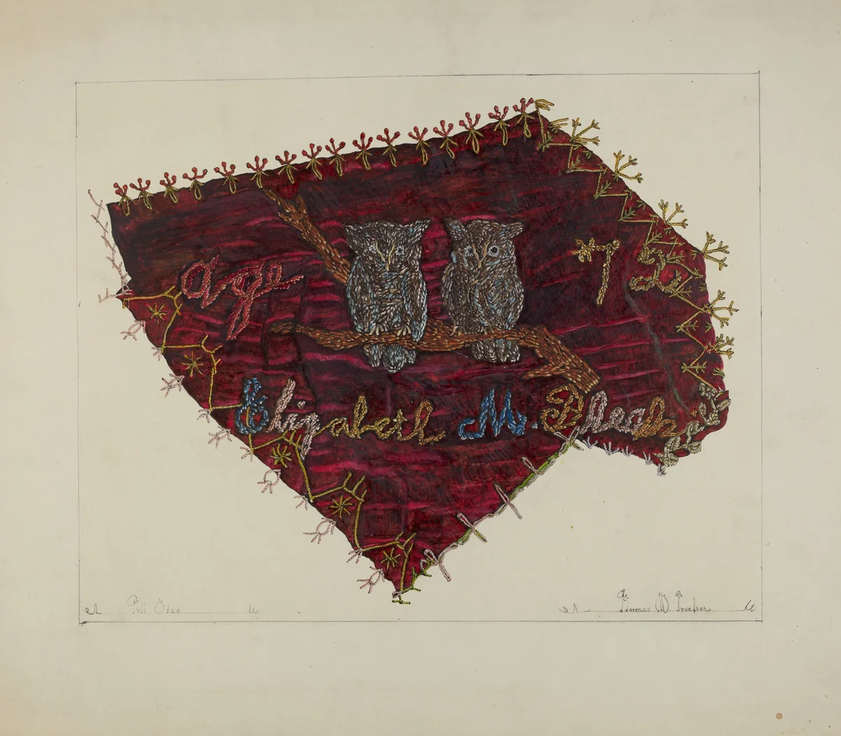 Patchwork Quilt by Florence Truelson, index of american design, 1935-1942