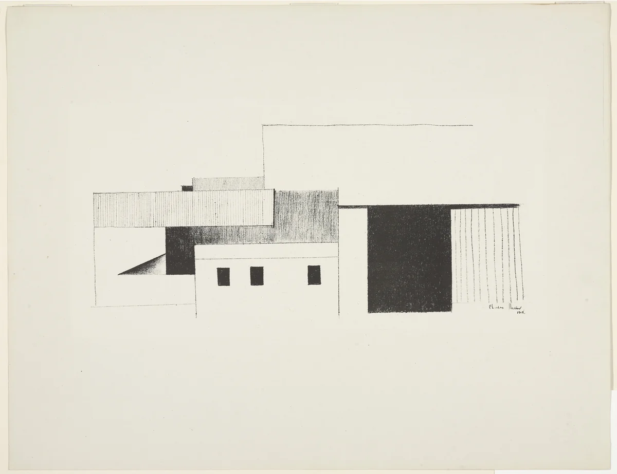Barn Abstraction by Charles Sheeler, print, 1918