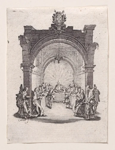 La Cène (The Last Supper), from "La Petite Passion" (The Little Passion) by Jacques Callot, print, 1624-1625