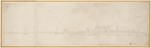 View of Orsoy by Wenceslaus Hollar, drawing, 1650