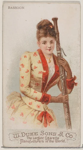 Bassoon, from the Musical Instruments series (N82) for Duke brand cigarettes by W. Duke, Sons & Co., print, 1888