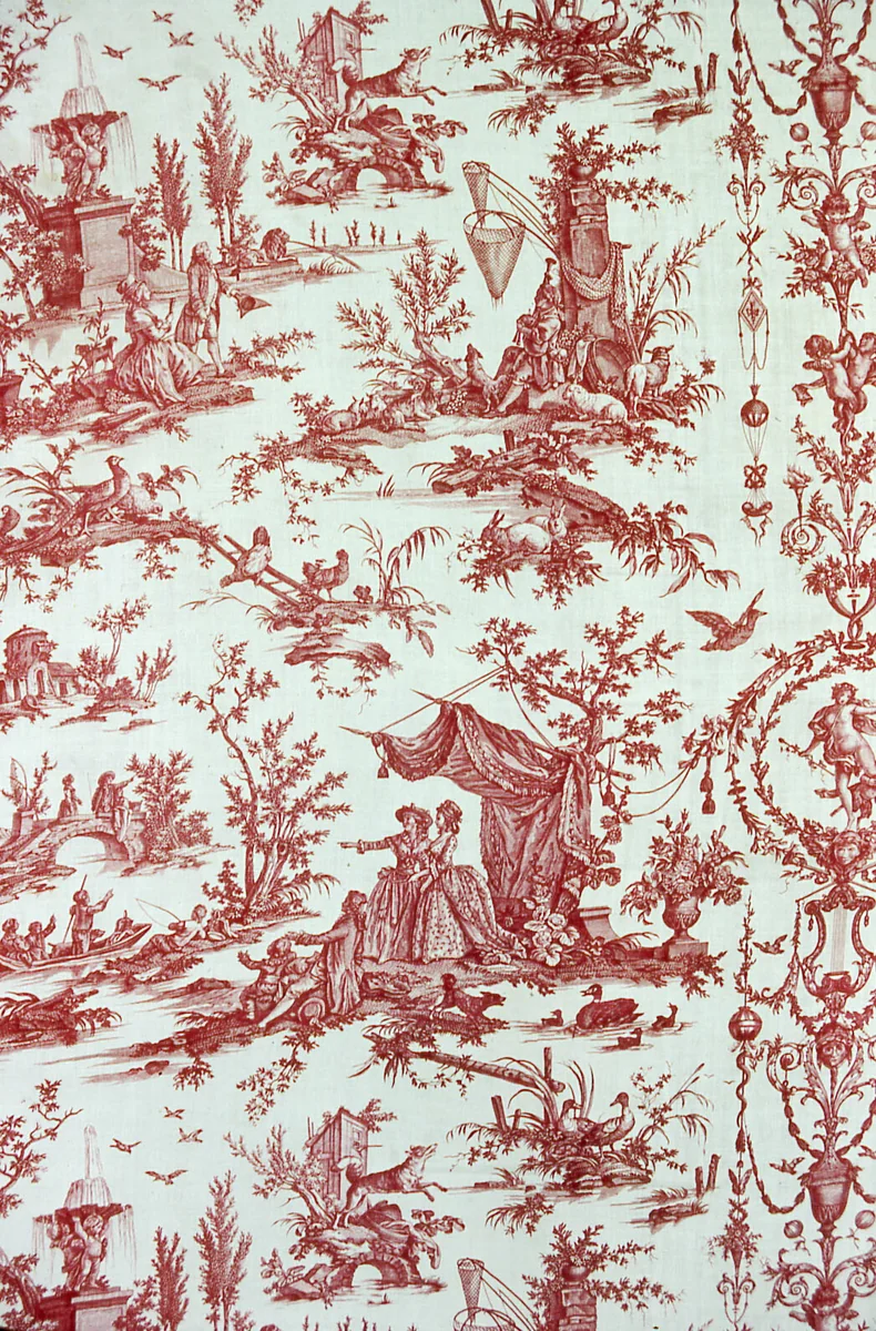 Le Parc du Chateau (Furnishing Fabric) by Jean Baptiste Huet, textile, 1783-1785