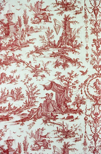Le Parc du Chateau (Furnishing Fabric) by Jean Baptiste Huet, textile, 1783-1785
