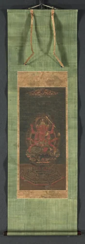 Wisdom King of Passion (Aizen Myōō) by Unknown, painting, 1500-1599