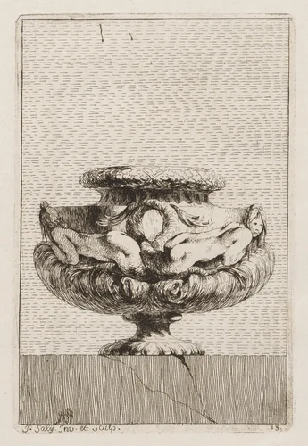 Suite of Vases: Plate 13 by Jacques François Saly, print, 1746