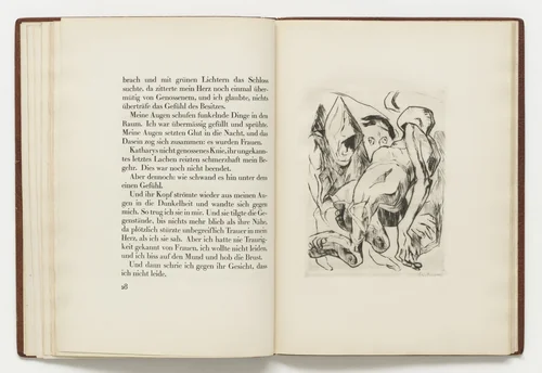 Plate (facing page 28) from Die Fürstin (The Duchess) by Max Beckmann, illustrated book, 1918