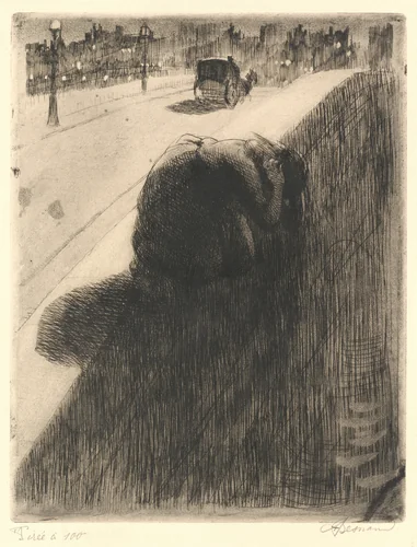 The Suicide (Le Suicide) by Albert Besnard, print, 1886