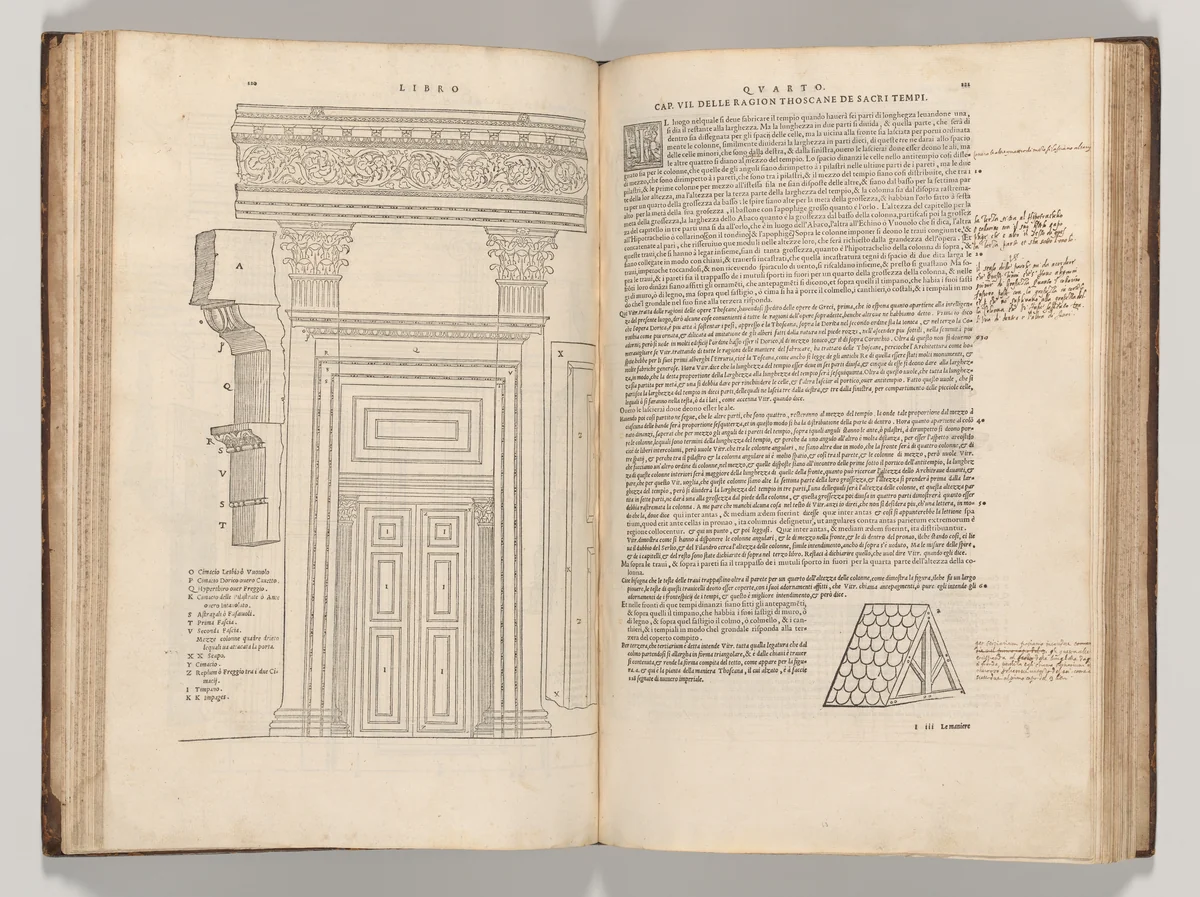 I dieci libri dell'architettura di M. Vitruvio tradutti et commentati da monsignor Barbaro eletto patriarca d'aquileggia by Marcus Pollio Vitruvius, book, 1556