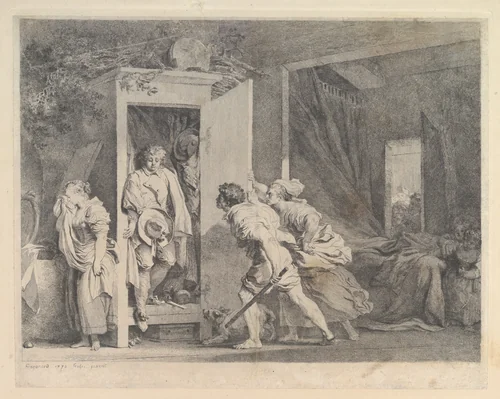 L'Armoire by Jean Honoré Fragonard, print, 1778