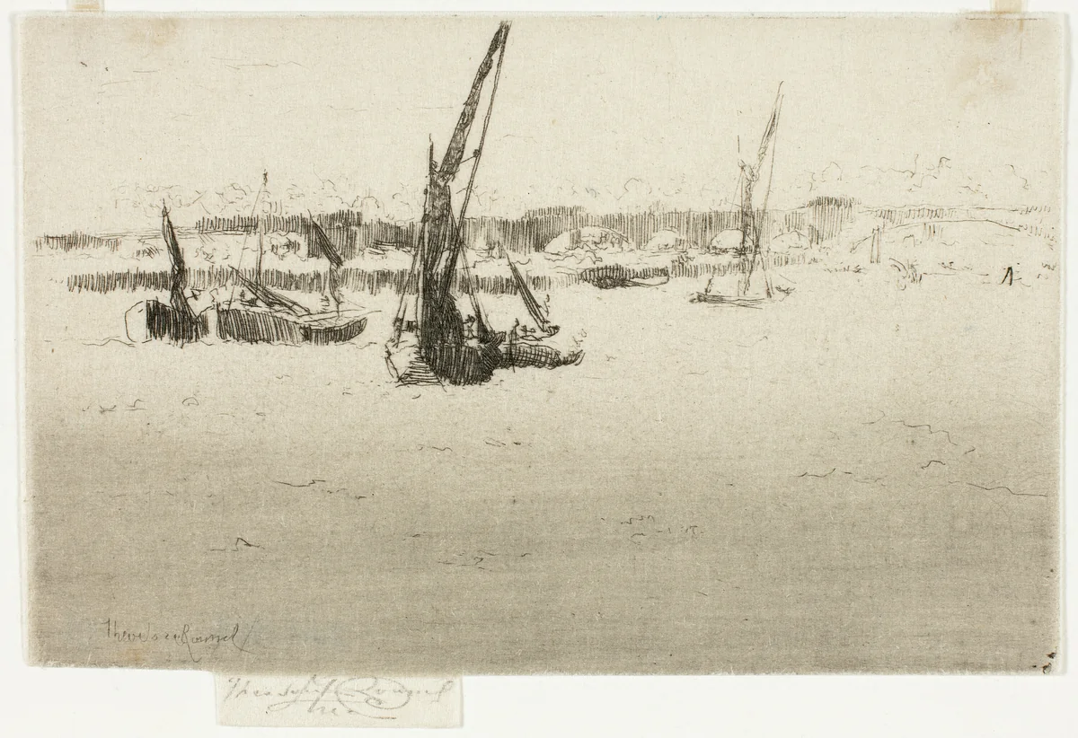 Railway Bridge, Chelsea by Theodore Roussel, print, 1888-1889