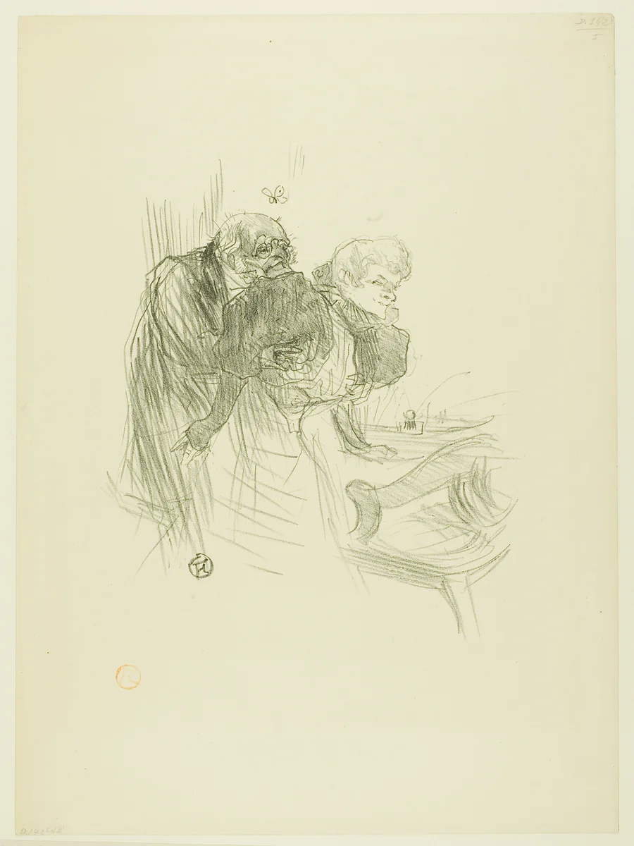 The Prayer of the Polish Jews, from Au Pied du Sinaï by Henri de Toulouse-Lautrec, print, 1897