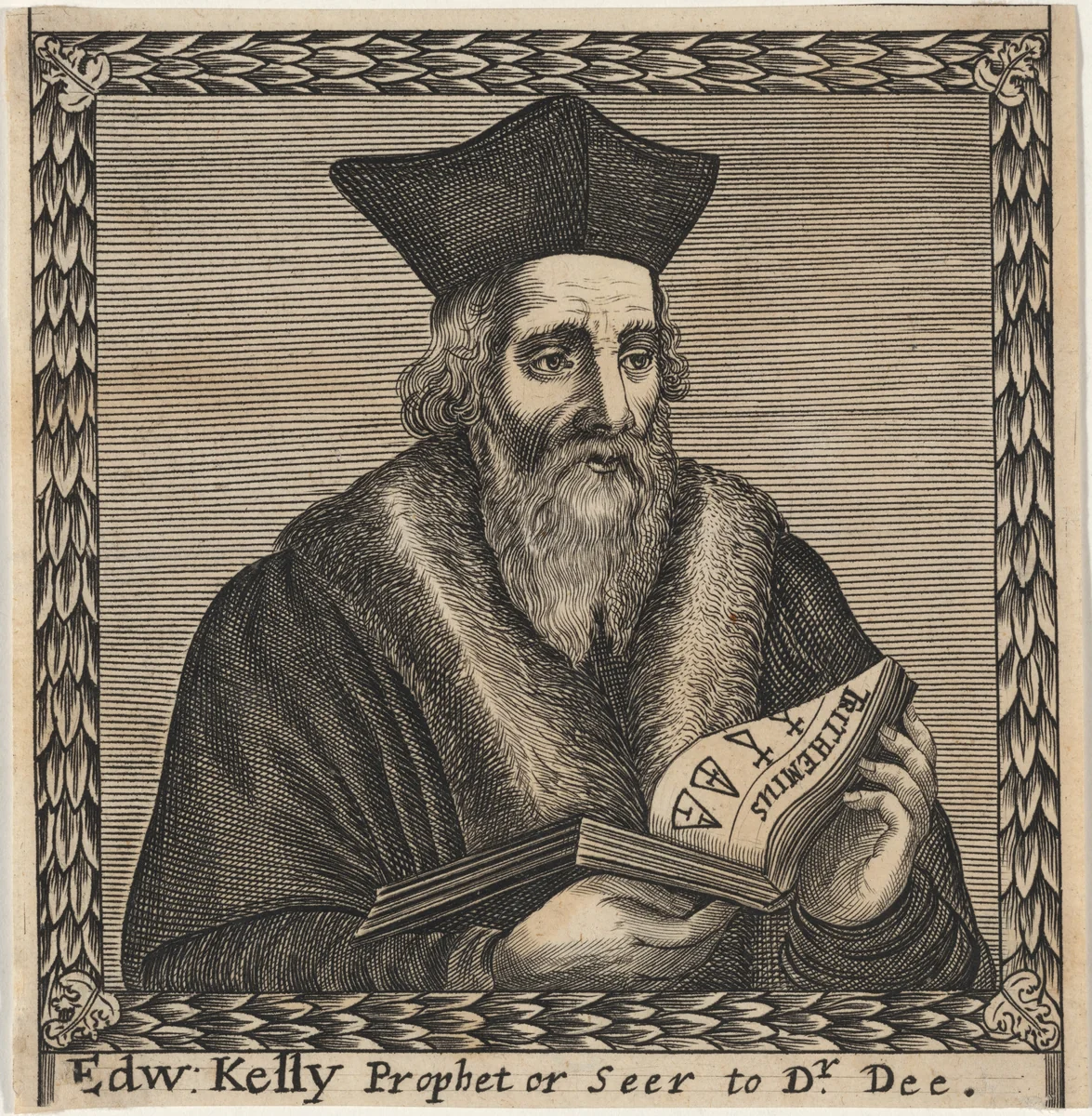Edward Kelley, Alchemist, Friend of Dr. John Dee by Unknown 19th Century, print, 1800-1899