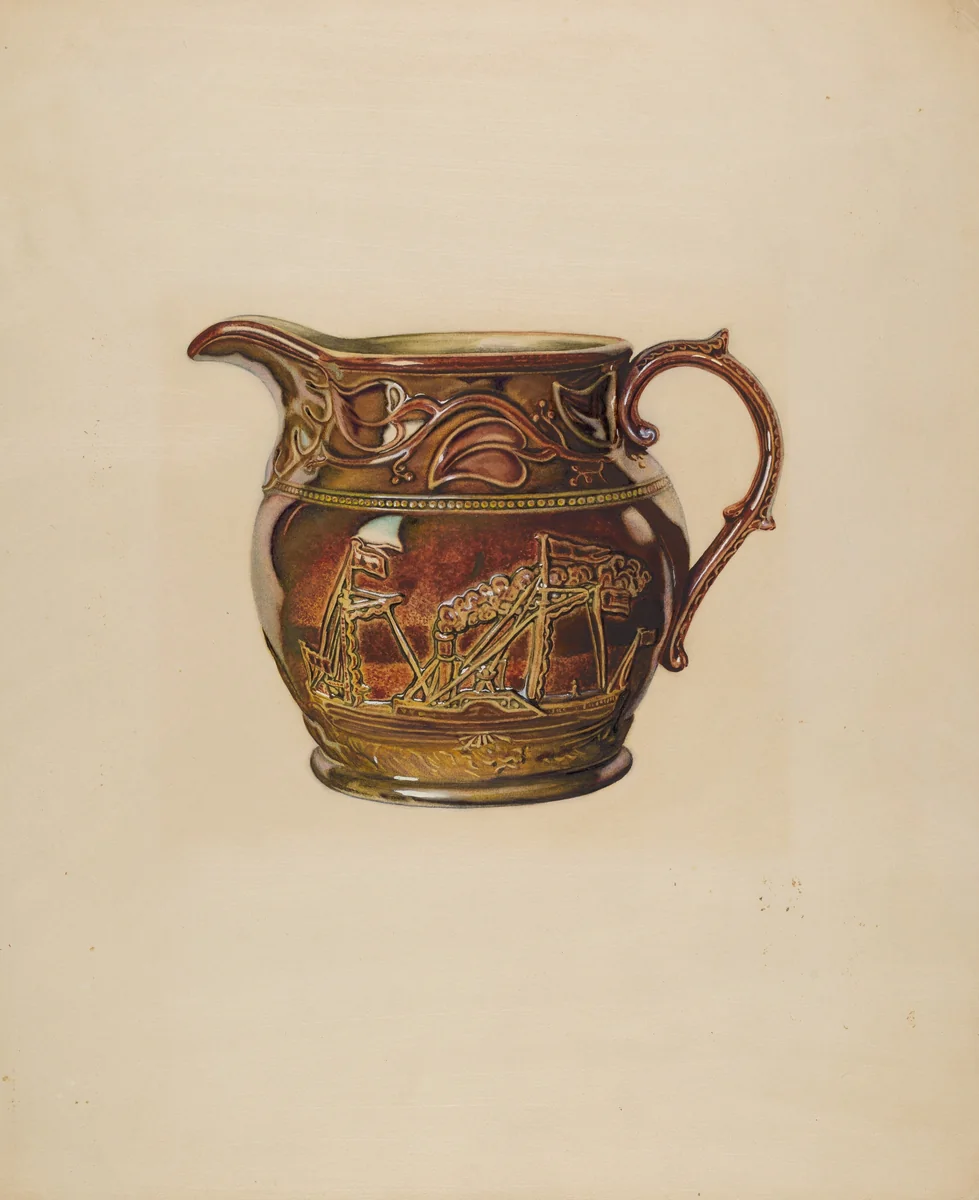Ewer - Fulton Steamboat by George Yanosko, index of american design, 1940