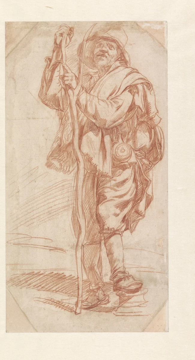 De Marionetten-vertoner by Pierre Brebiette, drawing, 1608-1650