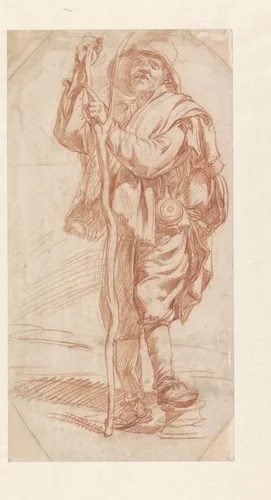 De Marionetten-vertoner by Pierre Brebiette, drawing, 1608-1650