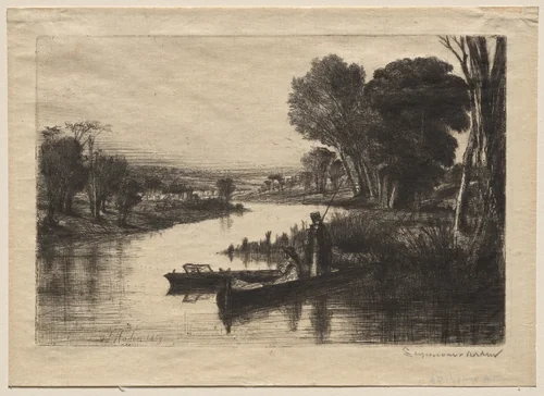 Thames Fishermen (First Plate) by Francis Seymour-Haden, print, 1859