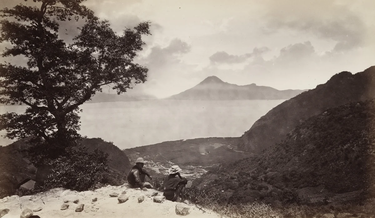 Lake Atitlan by Eadweard Muybridge, photograph, 1875