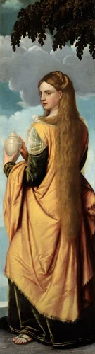 Mary Magdalene by Moretto da Brescia, painting, 1540-1550