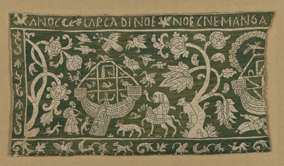 Fragment (From a Border) by Italy, textile, 1575-1625