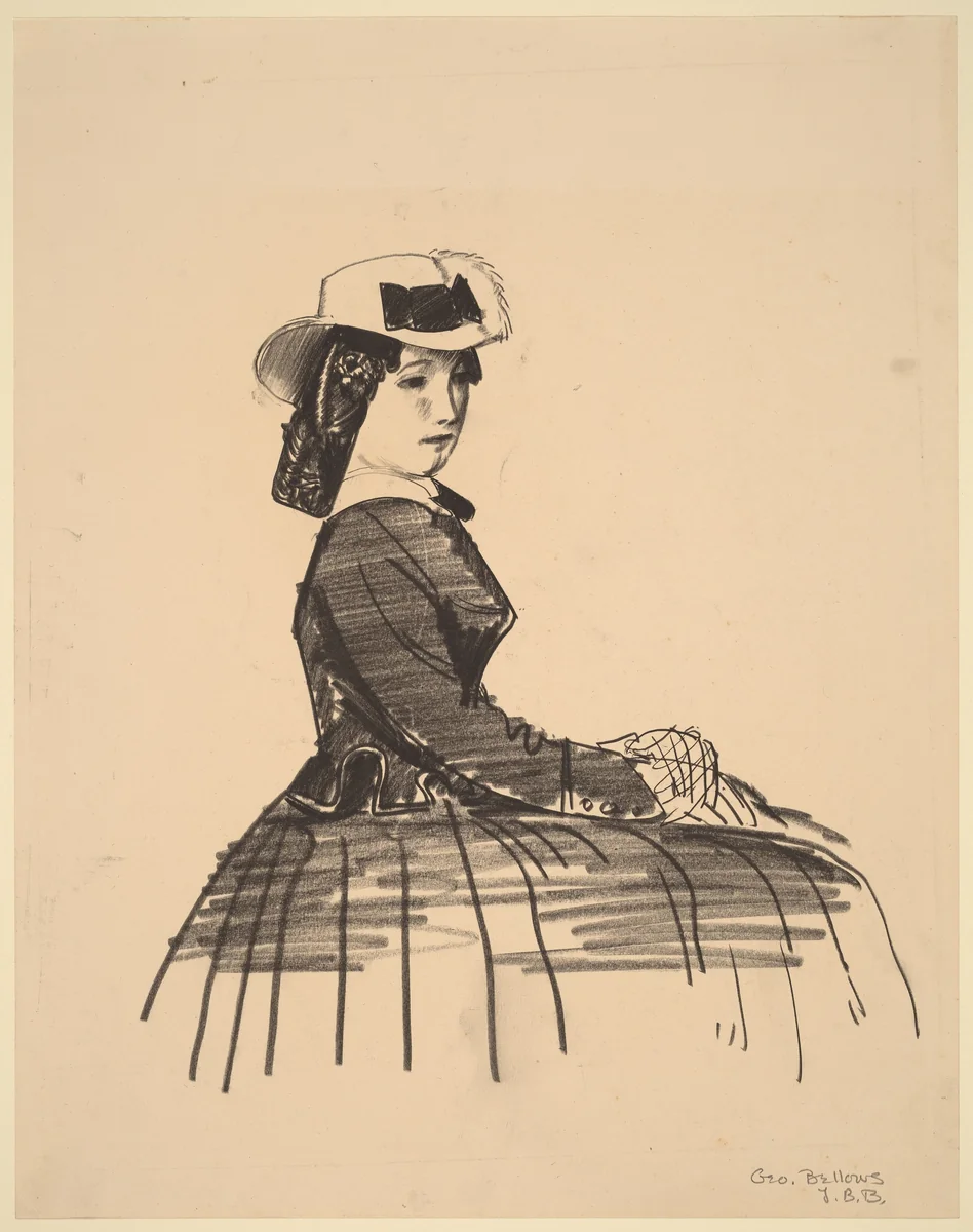 An Irish Girl by George Bellows, drawing, 1922
