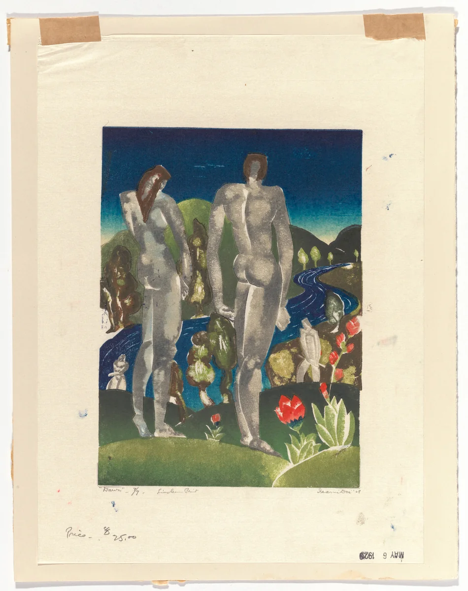 Dawn by Isami Doi, print, 1928