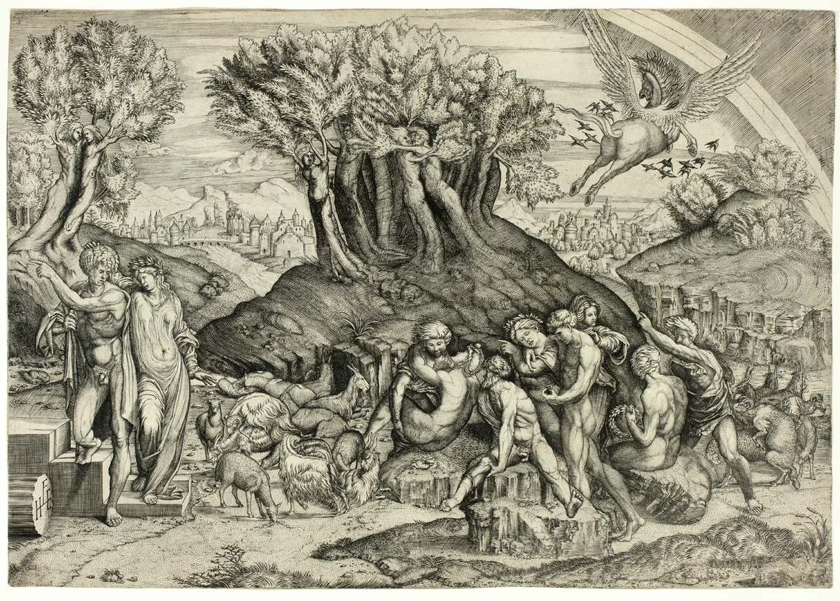 Parnassus Profaned by Master HFE, print, 1520-1599