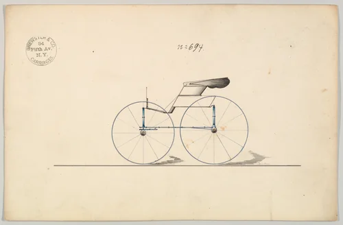 Wagon #694 by Brewster & Co., drawing, 1865-1875
