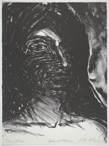 Spanish Woman by Nathan Oliveira, print, 1964