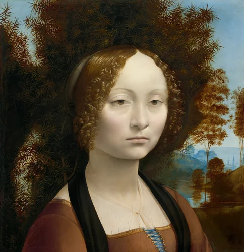 Ginevra de' Benci [obverse] by Leonardo da Vinci, painting, 1474-1478