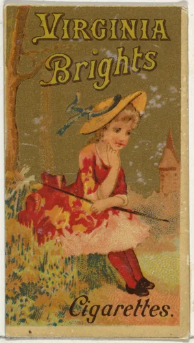 From the Girls and Children series (N64) promoting Virginia Brights Cigarettes for Allen & Ginter brand tobacco products by Allen & Ginter, print, 1886