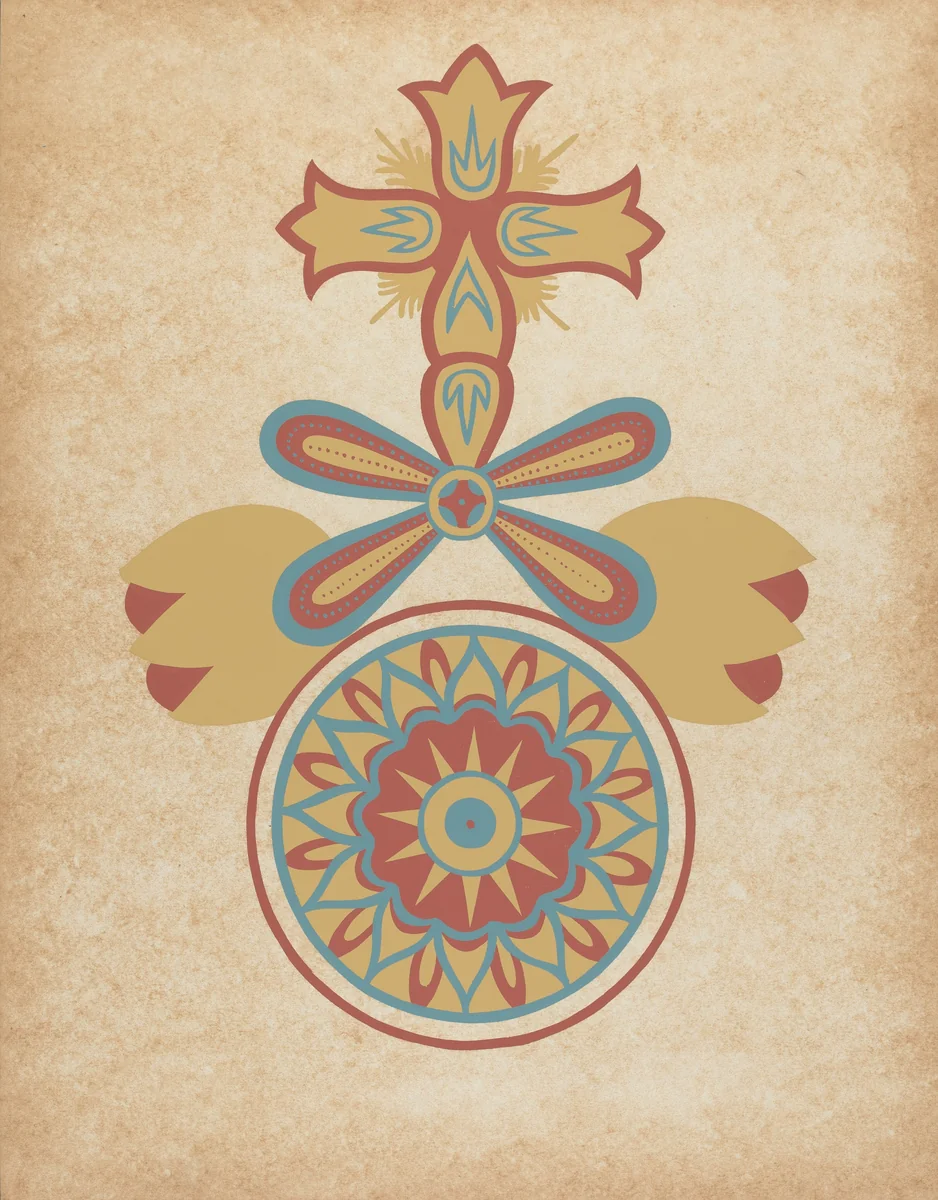 Santa Barbara Mission Doorway Design from the portfolio "Decorative Art of Spanish California" by American 20th Century, index of american design, 1935-1942