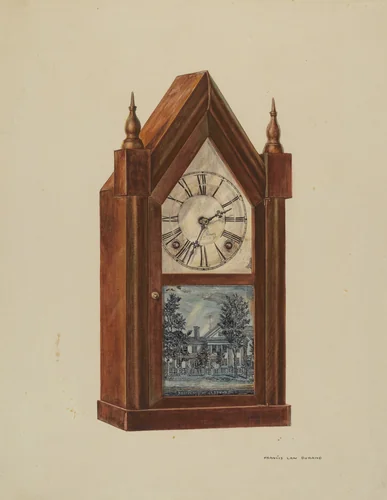 Steeple Clock by Francis Law Durand, index of american design, 1938