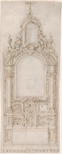 Design for an Altar by anonymous, drawing, 1600-1699